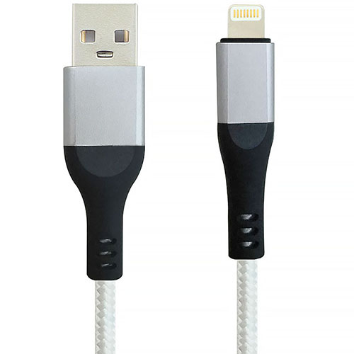 USB2.0 A Male to Lightning Male Cable Aluminum case Nylon woven MFi Certifcated