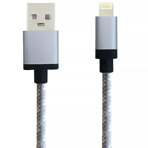 USB2.0 A Male to Lightning Male Cable Aluminum case Nylon woven MFi Certifcated