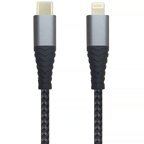 Type-C Male to Lightning Male Cable Aluminum case Nylon woven MFi Certifcated