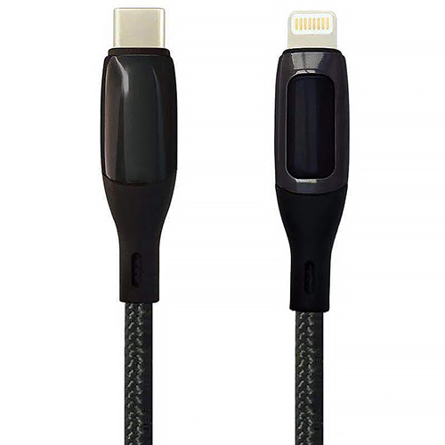 Type-C Male to Lightning Male Cable Digital Display Zinc alloy case Nylon woven MFi Certifcated PD 20W