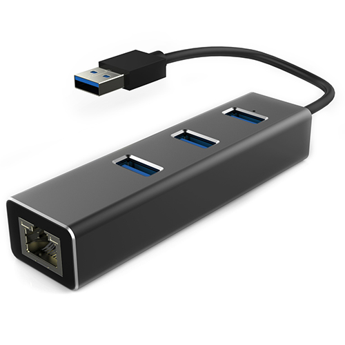 USB3.0 Male TO USB3.0*3 Ports A Female & RJ45 Female 5Gbs