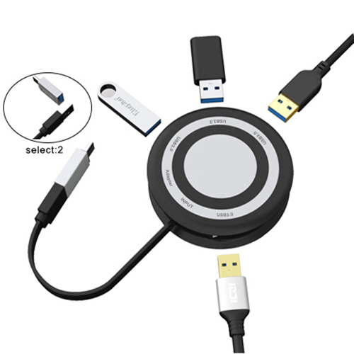 USB3.1 TO 4 Port HUB(with USB TYPE-C to A/F Adapter) 10Gbps